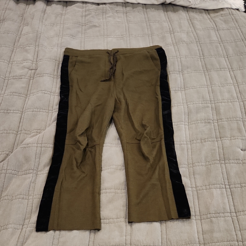 Haider Ackermann Olive and Black Wool Joggers Size 34!